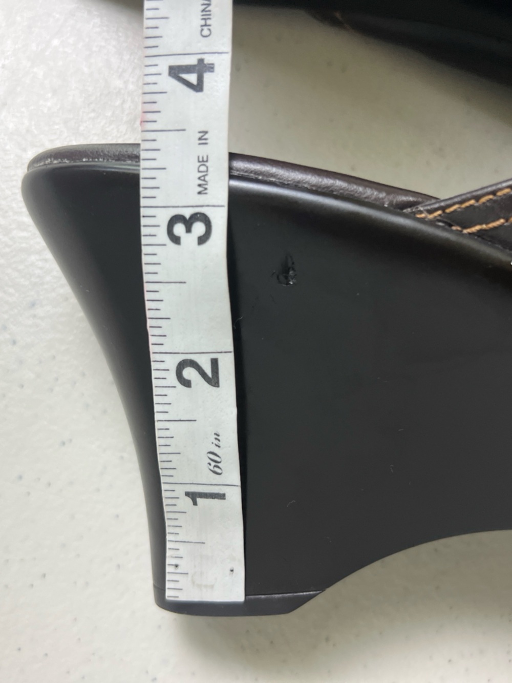 Tommy Hilfiger Kerry 2 Leather Criss-cross Slide Sandals Wedge Heel Vintage - Picture 6 of 9